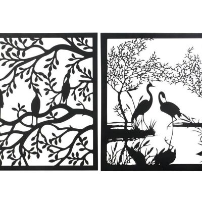 METAL WALL DECORATION 98X1X98 BIRDS 2 ASSORTED. DP179103