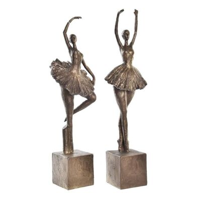 FIGURINE EN RÉSINE 14X11X46,5 DANSEUSE 2 ASSORTIMENTS. FD196870