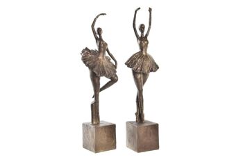 FIGURINE EN RÉSINE 14X11X46,5 DANSEUSE 2 ASSORTIMENTS. FD196870 1