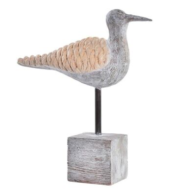 FIGURINE RÉSINE 23X9X26,7 MOUETTE GRIS FD196872