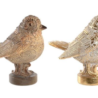 FIGURINE EN RÉSINE 13X6X11,7 OISEAU 2 ASSORTIMENTS. FD203735