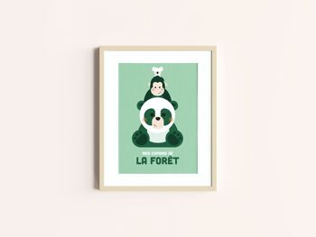 Affiche enfant 🐼 Illustration "La Forêt" 🇫🇷 1