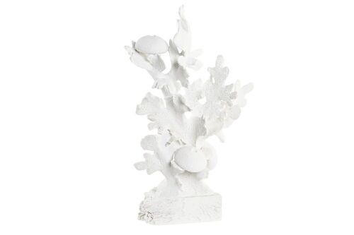 FIGURA RESINA 28,5X16,5X42,4 CORAL BLANCO FD196875