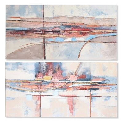 PICTURE CANVAS MDF 140X2,8X70 ABSTRACT 2 ASSORTMENTS. CU201682