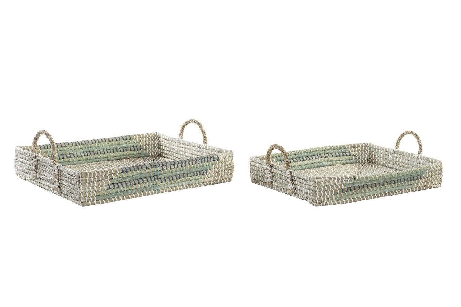 VASSOIO DECORAZIONE SET 2 SEAGRASS 48X38X15 DC196153
