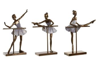 FIGURINE EN RÉSINE 19.5X12X27.5 DANSEUSE 3 ASSORTIMENTS. FD203761 1