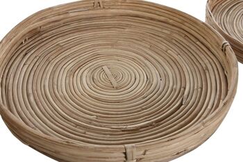 PLATEAU SET 3 ROTIN 45X45X6 NATUREL DC202126 2