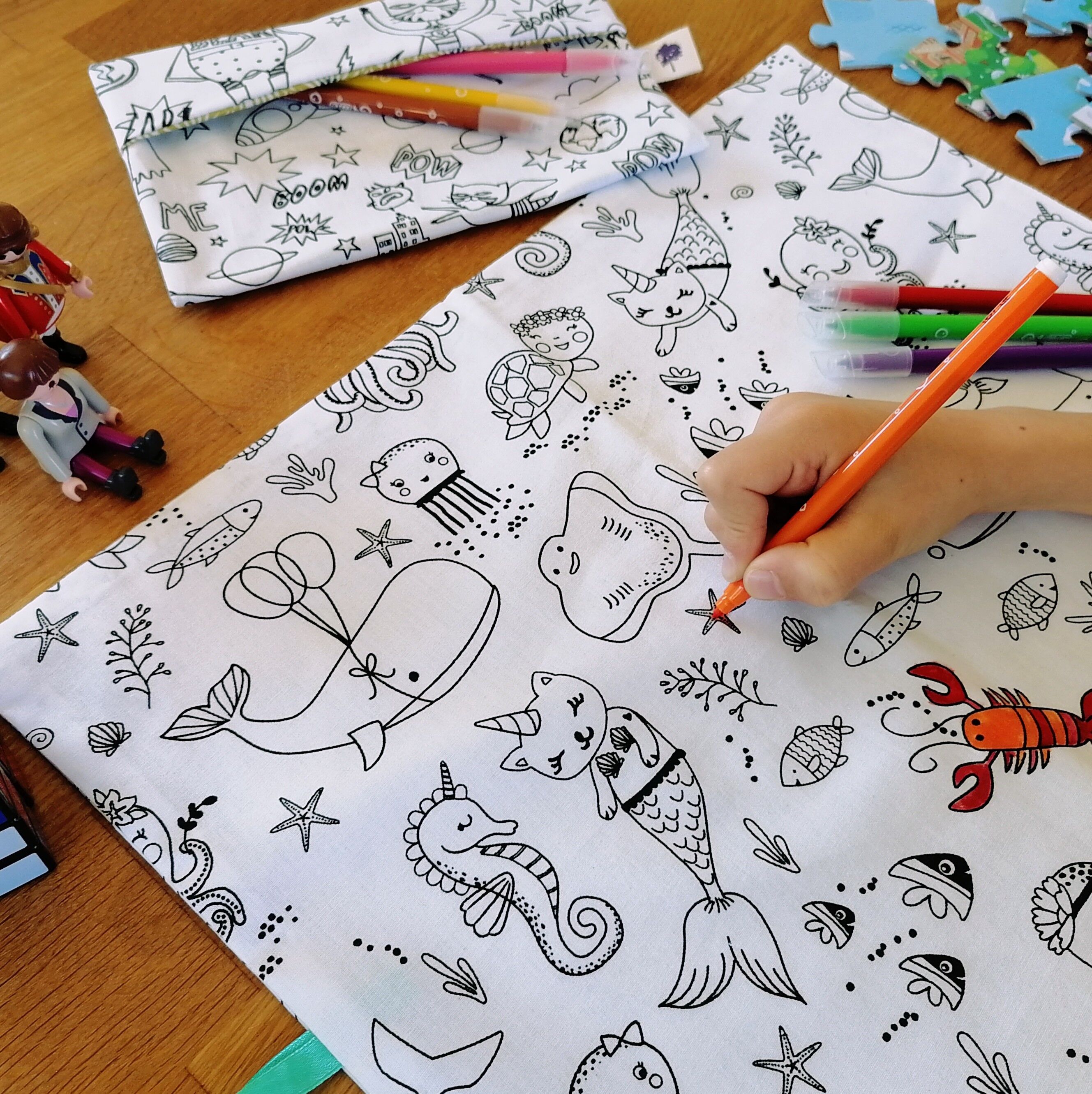 Set da colorare (colora, lava, ripeti)