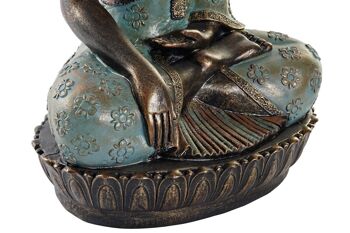 FIGURINE RÉSINE 29X20X45,5 BOUDDHA TURQUOISE FD196885 3