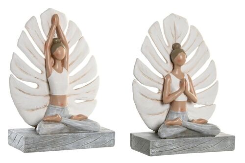 FIGURA RESINA 16X7,5X21 YOGA 2 SURT. FD203764