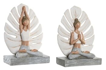 FIGURE EN RÉSINE 16X7.5X21 YOGA 2 ASSORTIMENTS. FD203764 1