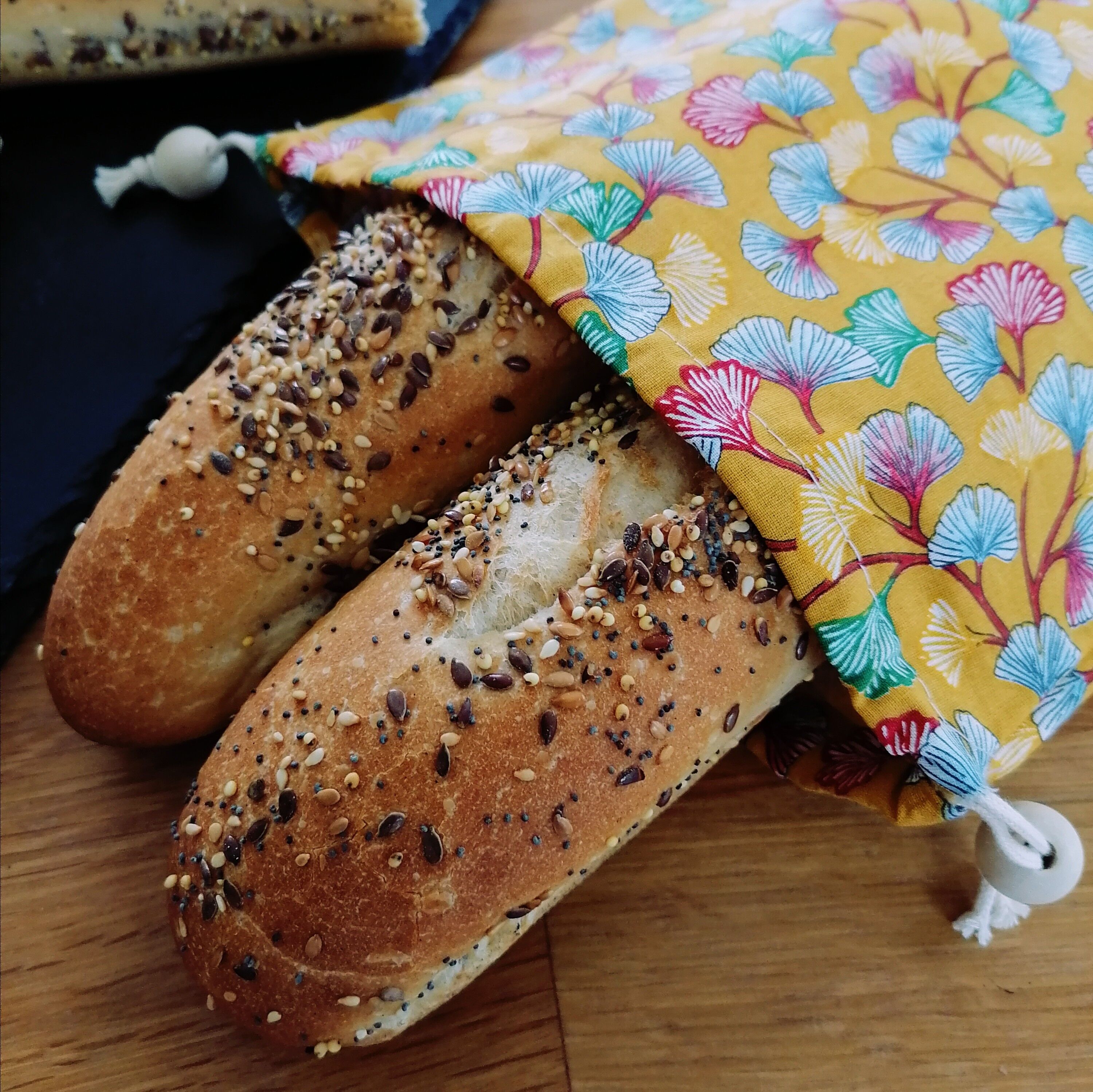 Borsa portapane in cotone lavabile