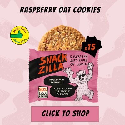 Snackzilla Raspberry Oat Cookies