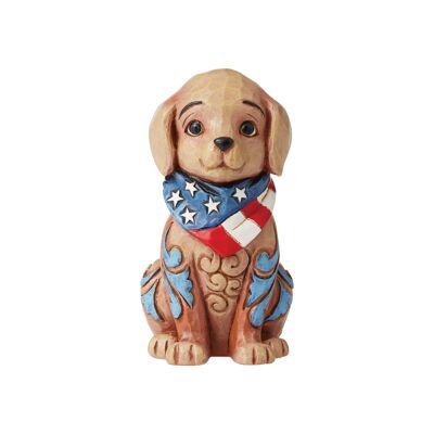 Patriotic Puppy Mini Figurine - Heartwood Creek by Jim Shore