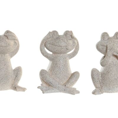 FIGURINE EN RÉSINE 7X5,5X9 GRENOUILLE 3 ASSORTIMENTS. FD203768