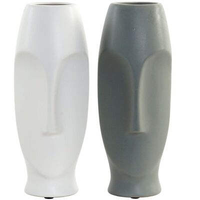 VASE CERAMIQUE 11X11X26,8 FACE 2 ASSORTIS. JR186309