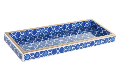 BANDEJA VACIABOLSILLOS MDF 30X12X2,5 MOSAICO AZUL LM204382