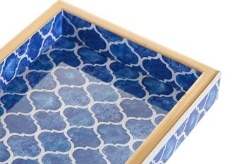 PLATEAU DE POCHE MDF 30X12X2,5 BLEU MOSAIQUE LM204382 2