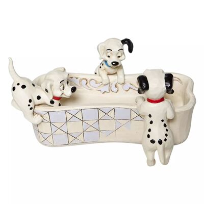 Puppy Bowl - 101 Dalmatians Bone Shaped Dish -  Disney Traditions by Jim Shore