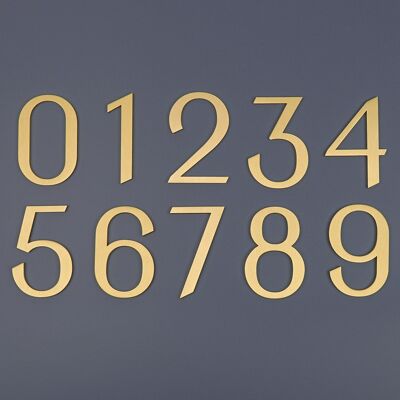 BEAUMONT Elegant Door Number - Solid Brass - 0-9
