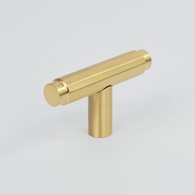 PEARCE Polygon T-bar Handle - Solid Brass - 57mm