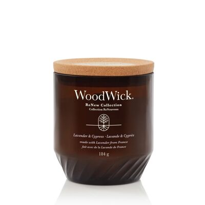 Lavender & Cypress Renew Medium Candle by WoodWick