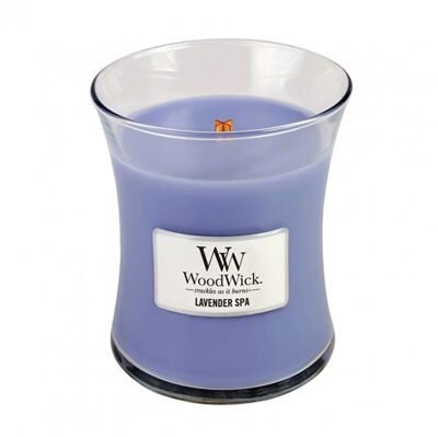 Lavender Spa Medium Hourglass Wood Wick Candle