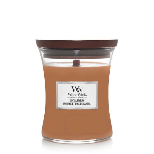 Santal Myrrh Medium Hourglass Wood Wick Candle