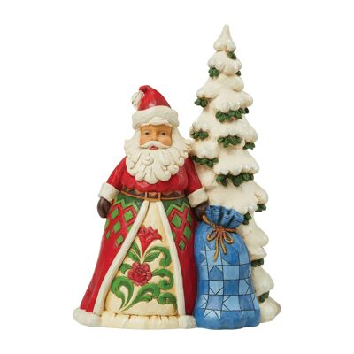 Santa by Tree with Toy Sack Figurine - Heartwood Creek by Jim Shore