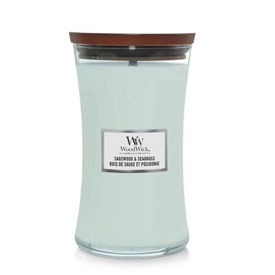 Wood Wick Candle Sagewood & Seagrass Large Hourglass
