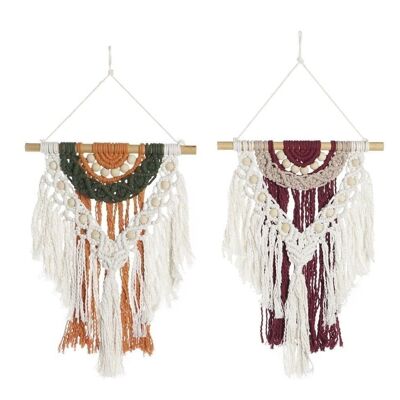 DECORAZIONE MACRAME DA APPENDERE 30X1X57 2 ASSORTIMENTI. DH200043