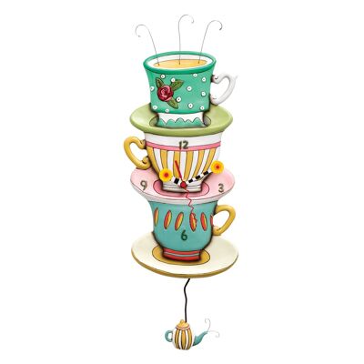 Spot of Tea Clock (stacked teacups)