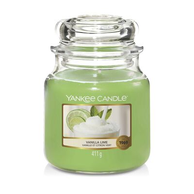 Yankee Candle en pot moyen Original vanille citron vert