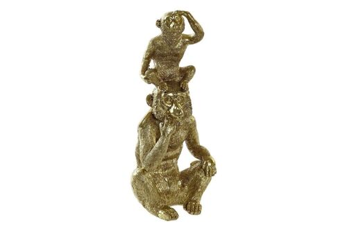 FIGURA RESINA 13,5X10X30 MONOS DORADO FD191120