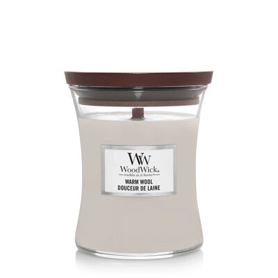 Warm Wool Medium Hourglass Wood Wick Candle