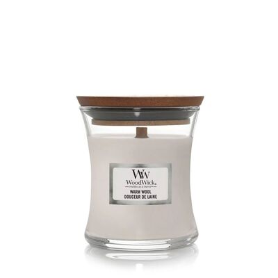 Warm Wool Mini Hourglass Wood Wick Candle