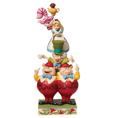 We're All Mad Here - Stacked Alice in Wonderland Figurine- Disney Traditions by Jim Shore