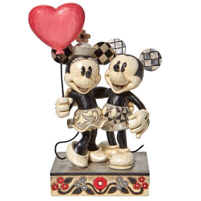 Love is in the Air (Mickey and Minnie Heart Figurine) - Disney Traditions by JimShore