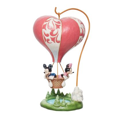 Love Takes Flight (Mickey & Minnie Mouse Heart Balloon Figurine)