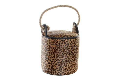 SUJETAPUERTAS PIEL CUERDA 19X19X19 LEOPARDO MB185305