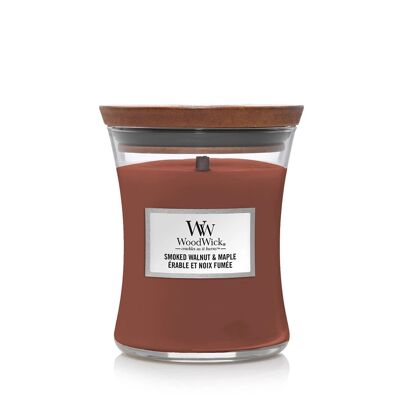 Smoked Walnut & Maple Medium Hourglass Wood Wick Candle