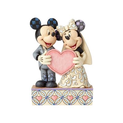 Due anime, un cuore - Statuetta Topolino e Minnie - Tradizioni Disney di Jim Shore