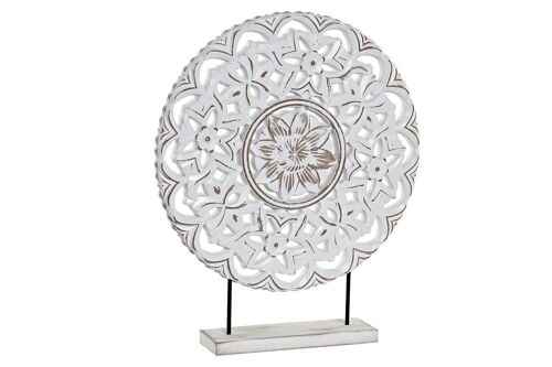 DECORACION MDF 41X8X49 MANDALA BLANCO DH170789