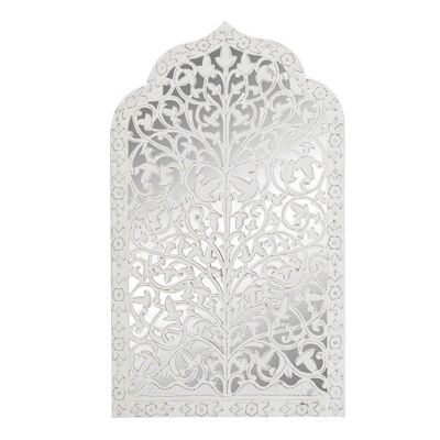 DÉCORATION MURALE MDF MIROIR 91X4X152 DÉCAPAGE BLANC DP184985