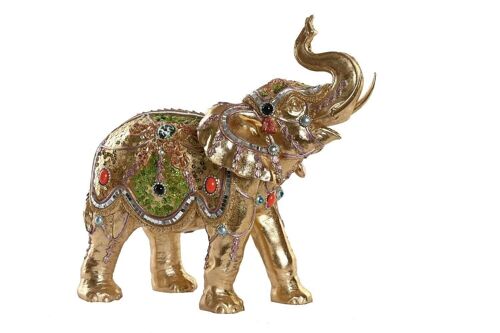 FIGURA RESINA 33X15,5X31 ELEFANTE DORADO FD199211