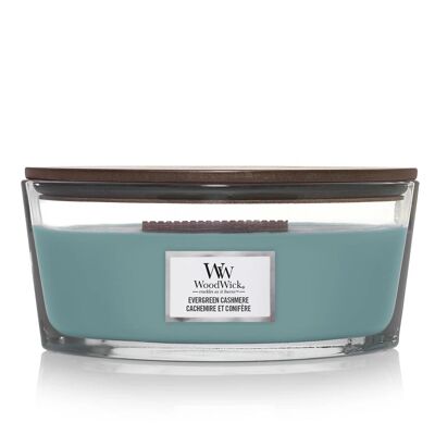 Evergreen Cashmere Ellipse Wood Wick Candle