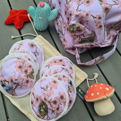 Breast Pump Bag With Matching Reusable Breast Pads