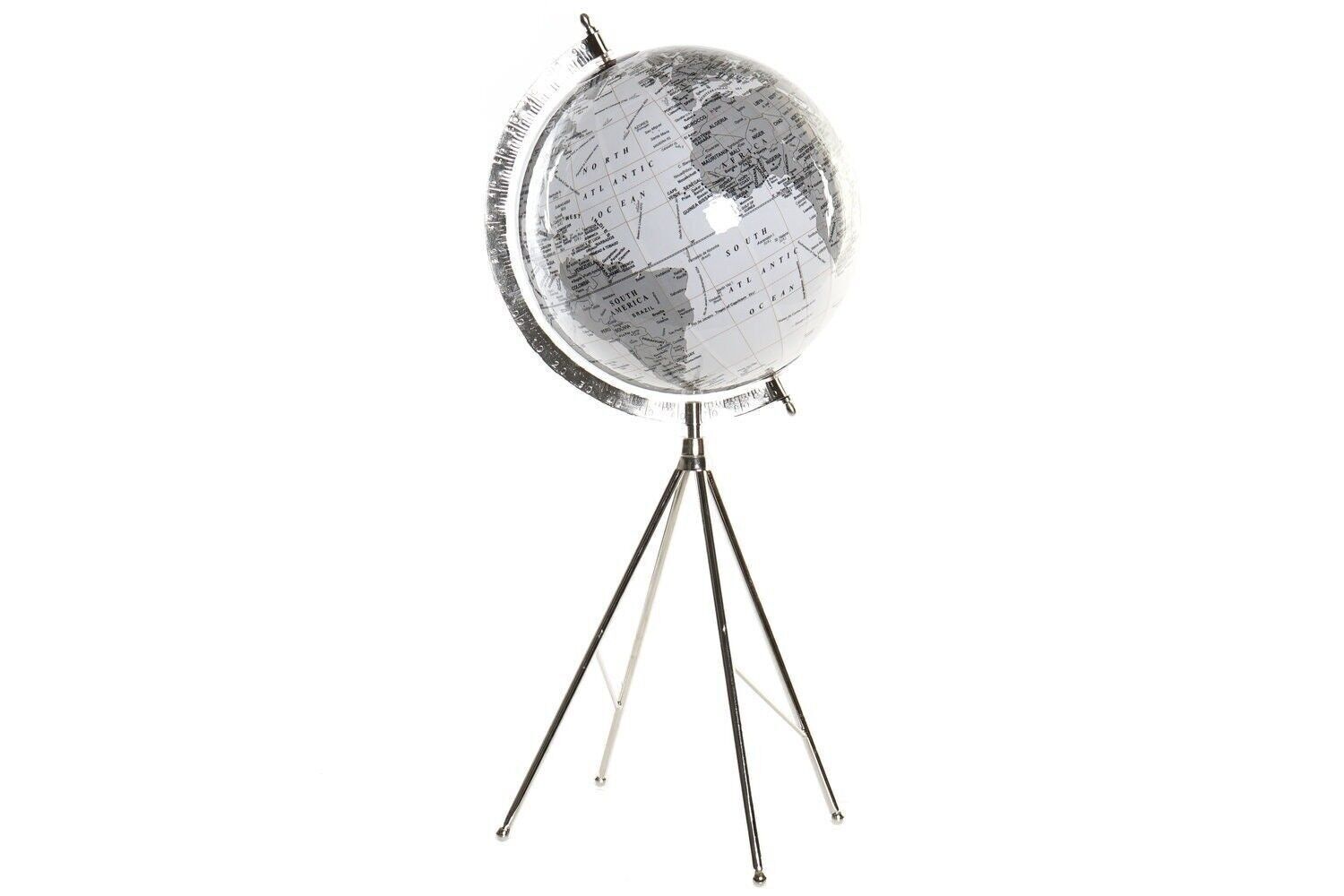 GLOBO METALLO PLASTICA 27X25X61 SUPPORTO BIANCO DH171070