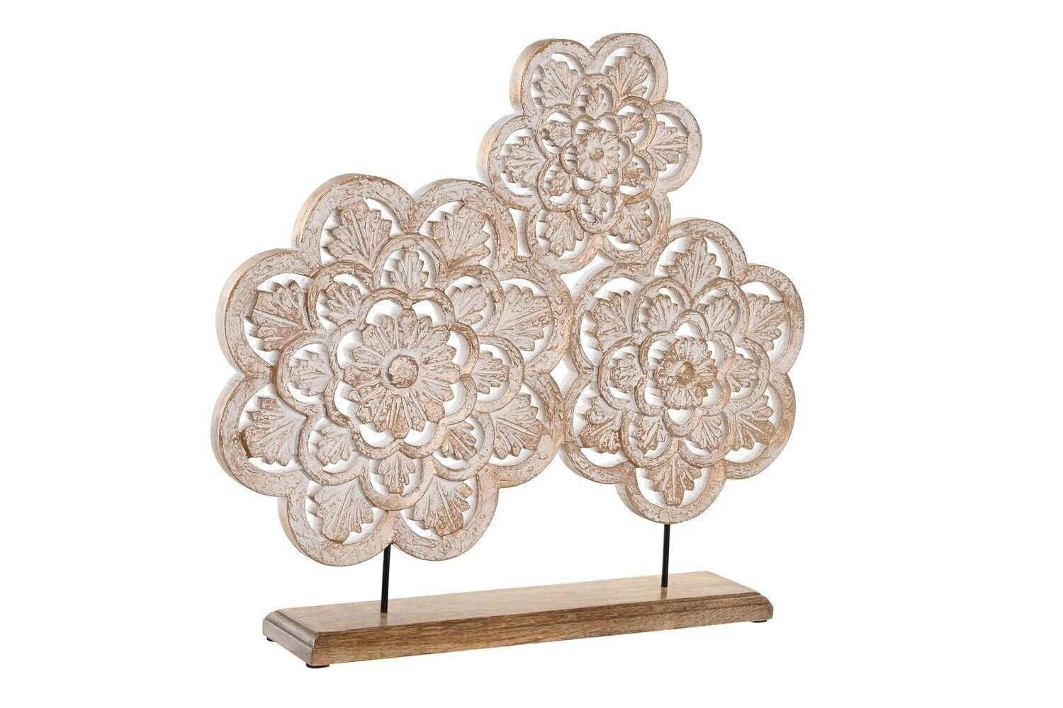 DECORAZIONE MANIGLIA MDF 50X9X45 BIANCO DORATO DH201194