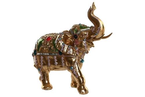 FIGURA RESINA 24X12X23,5 ELEFANTE DORADO FD199212